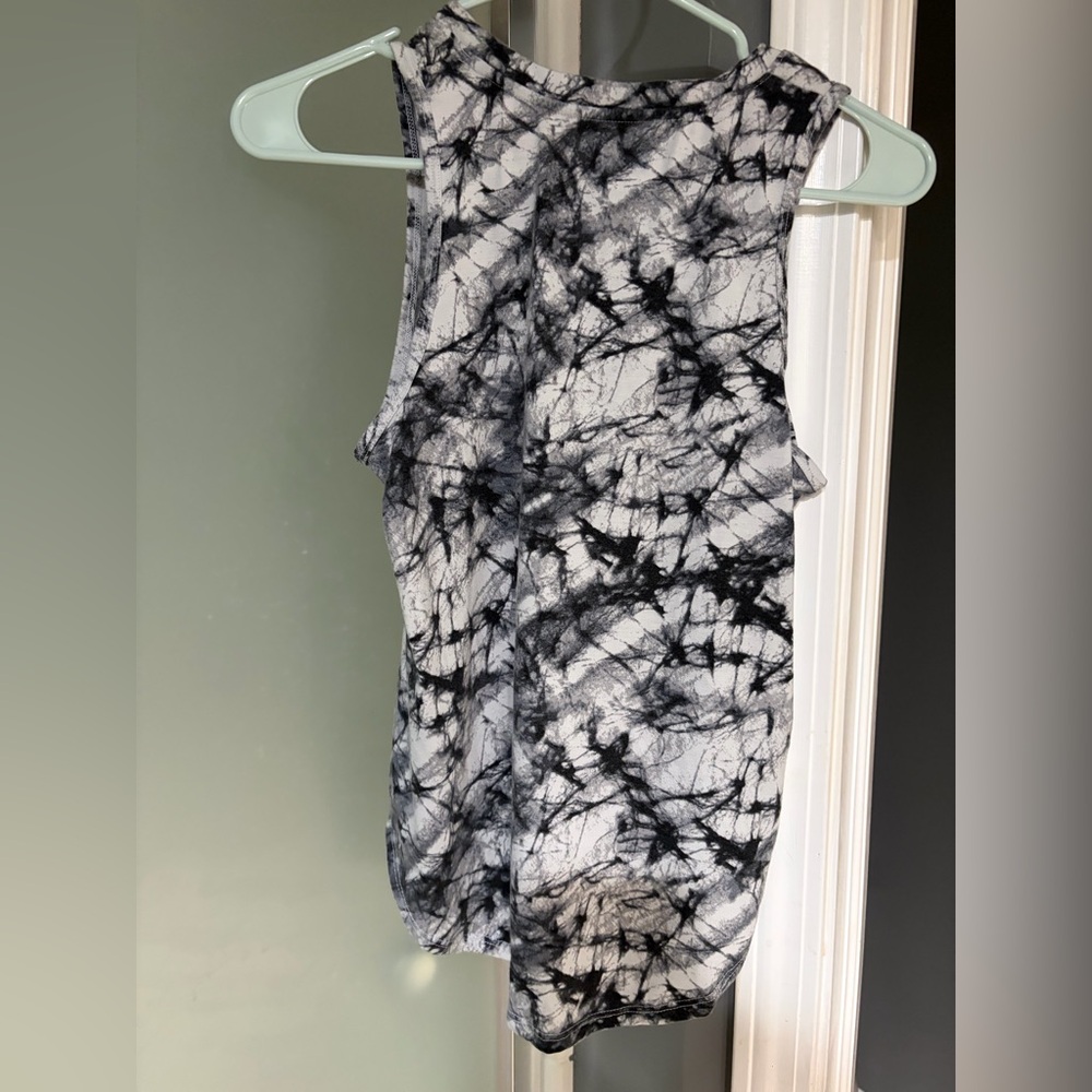 Monochrome Tie-Dye Tank